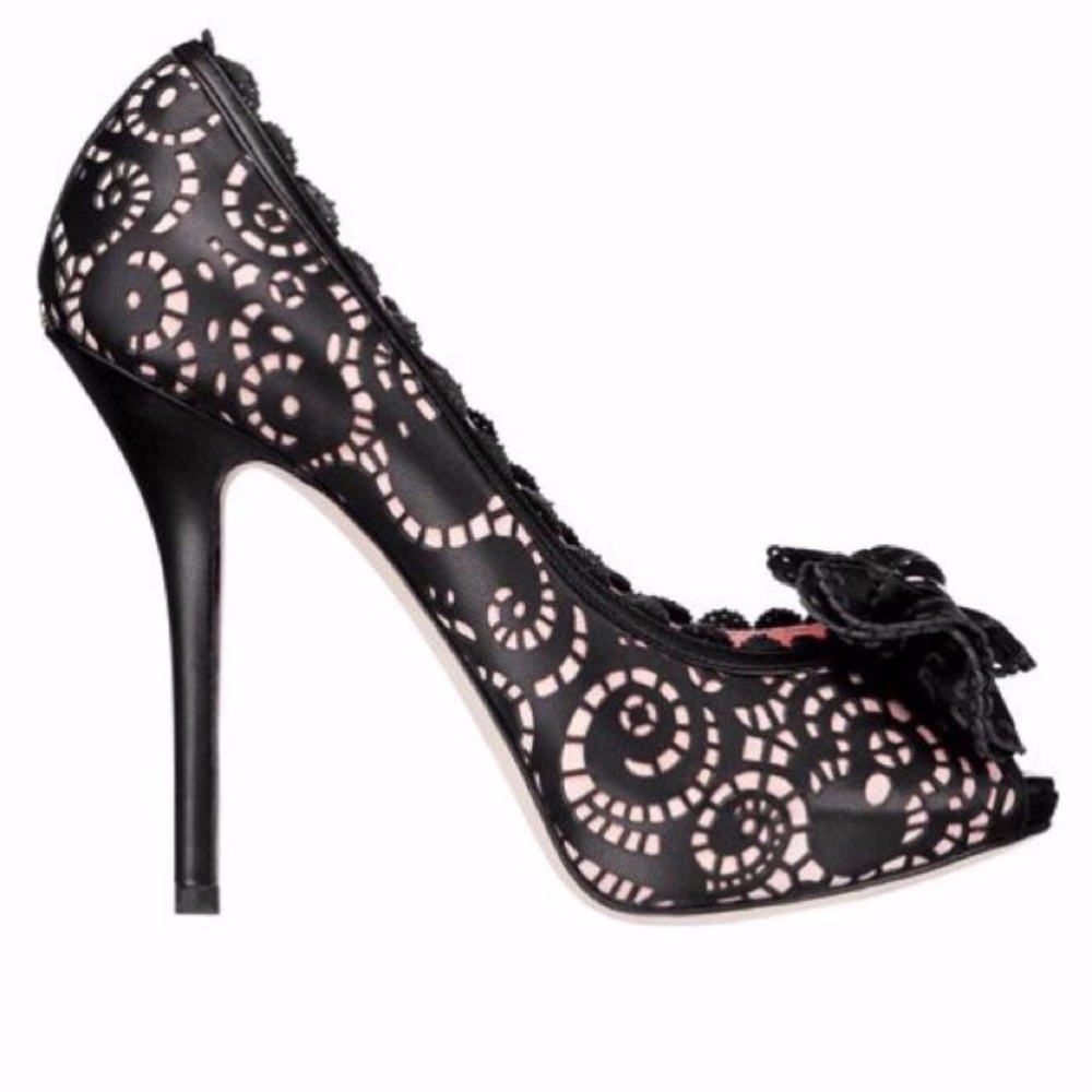 Dior Laser Cut Platform Pumps